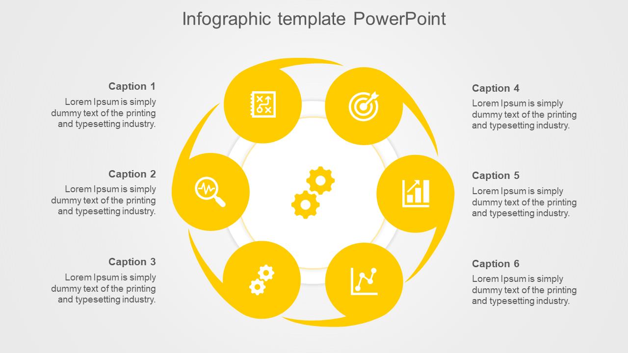 Magnificent Infographic Template Presentation with Six Nodes